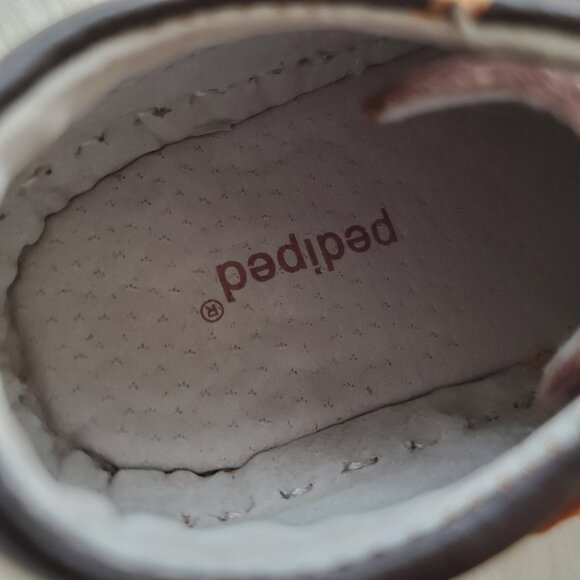 Pediped Brown Leather Soft Sole Velcro Handcrafted Shoes SZ 0-6M - Picture 12 of 13